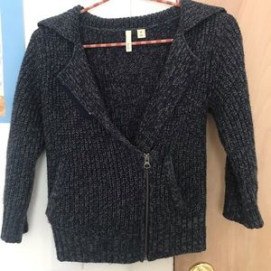 Frenchi Fitted Zip-Up Sweater